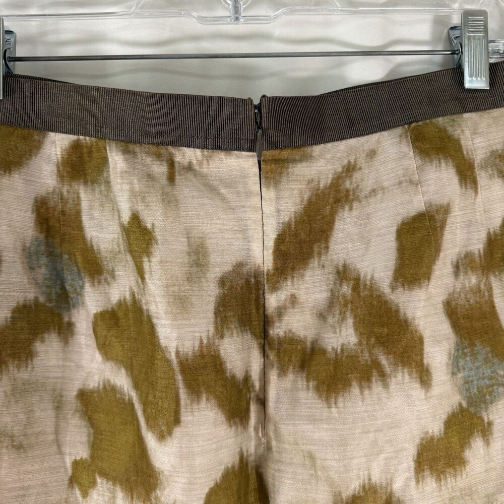 LOFT Ramie Blend Mini Skirt Women's 6 Brown Pockets High Rise - Picture 9 of 9